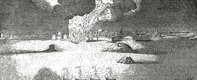 Explosion de la machine infernale à Saint-Malo en 1693