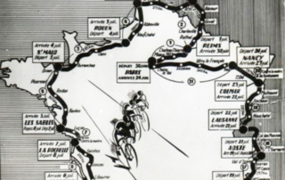 Carte Tour de France 1949 (zoom Bretagne)